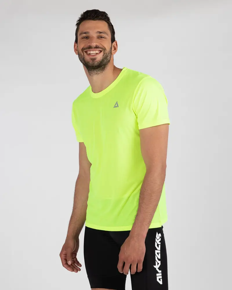 Funktions Laufshirt Kurzarm Comfort Line Neon 1