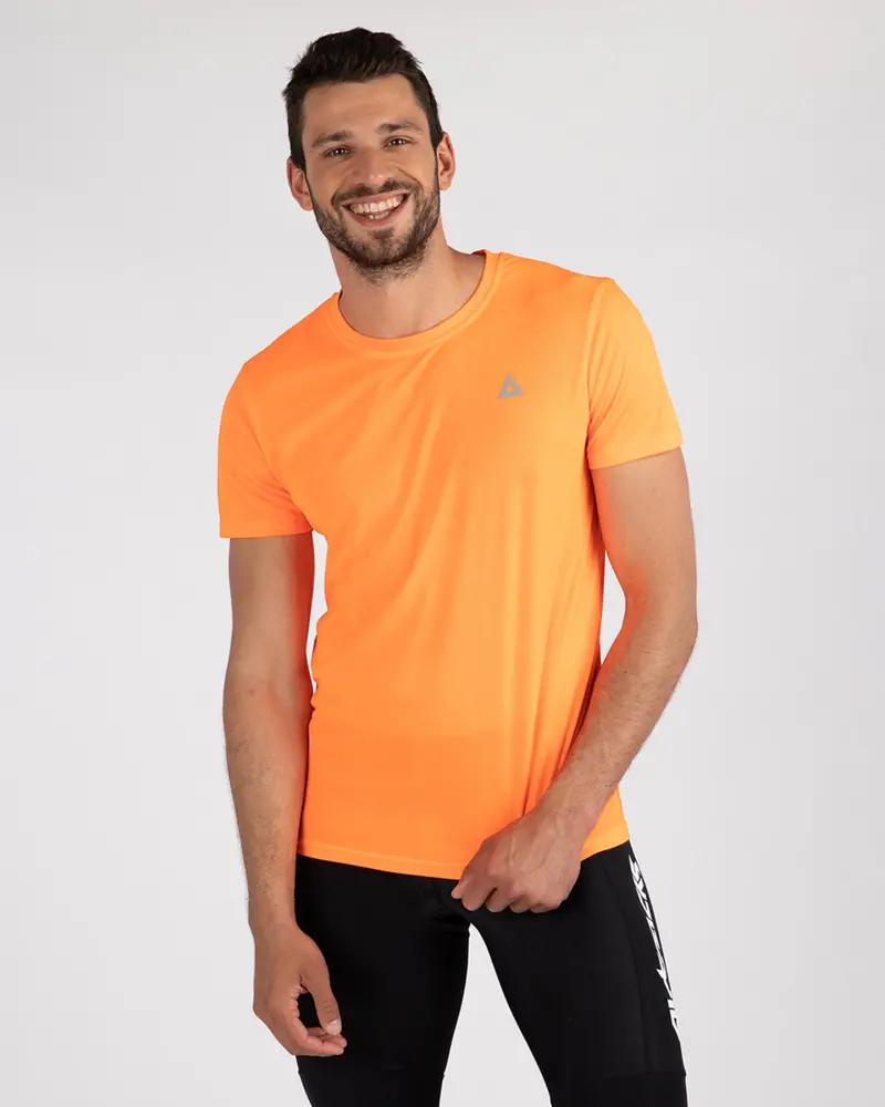 Funktions Laufshirt Kurzarm Comfort Line Orange 1