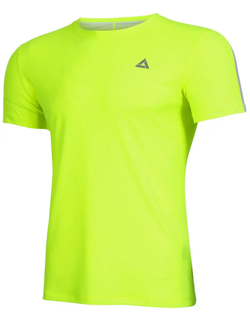 Funktions Laufshirt Kurzarm Pro Line Neon Weiss 1