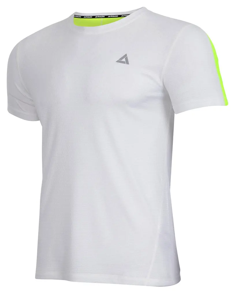 Funktions Laufshirt Kurzarm Pro Line Weiss Neon 1