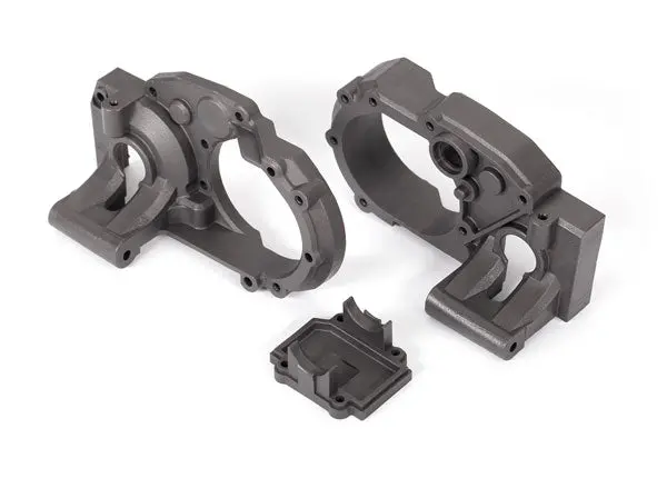 Gearbox Halves, Left & Right/ Differential Cover (Charcoal Gray) Tra-9493 1