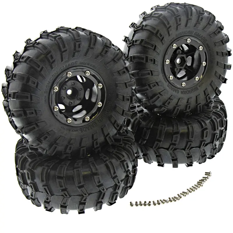 Gmade 1/10 R1 Rock Crawler Bighorn Tires & Beadlock Wheels 1