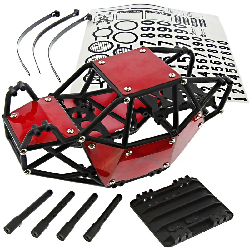 Gmade 1/10 R1 Rock Crawler Red Body Panels, Chassis Set & Plates 1