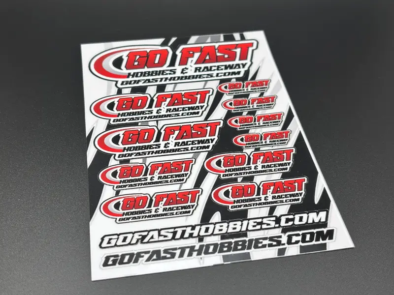 Go Fast Hobbies Logo Decals Sticker Sheet, Cc-9001 1