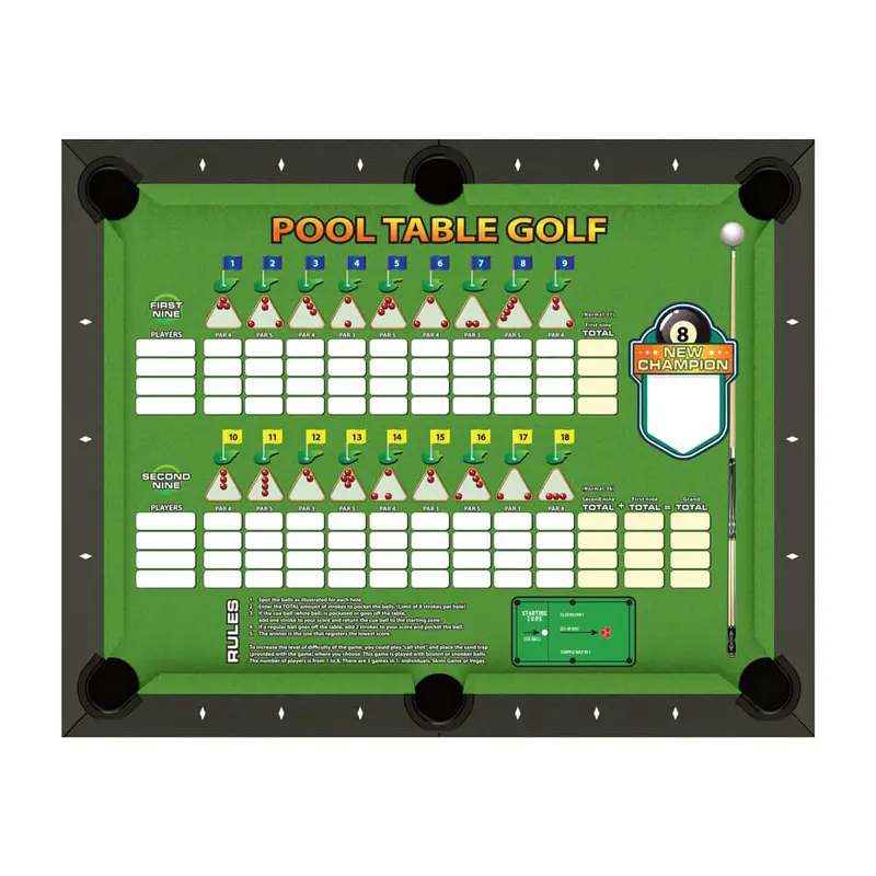 Golf On A Pool Table - On Plastic Sheet - English 1