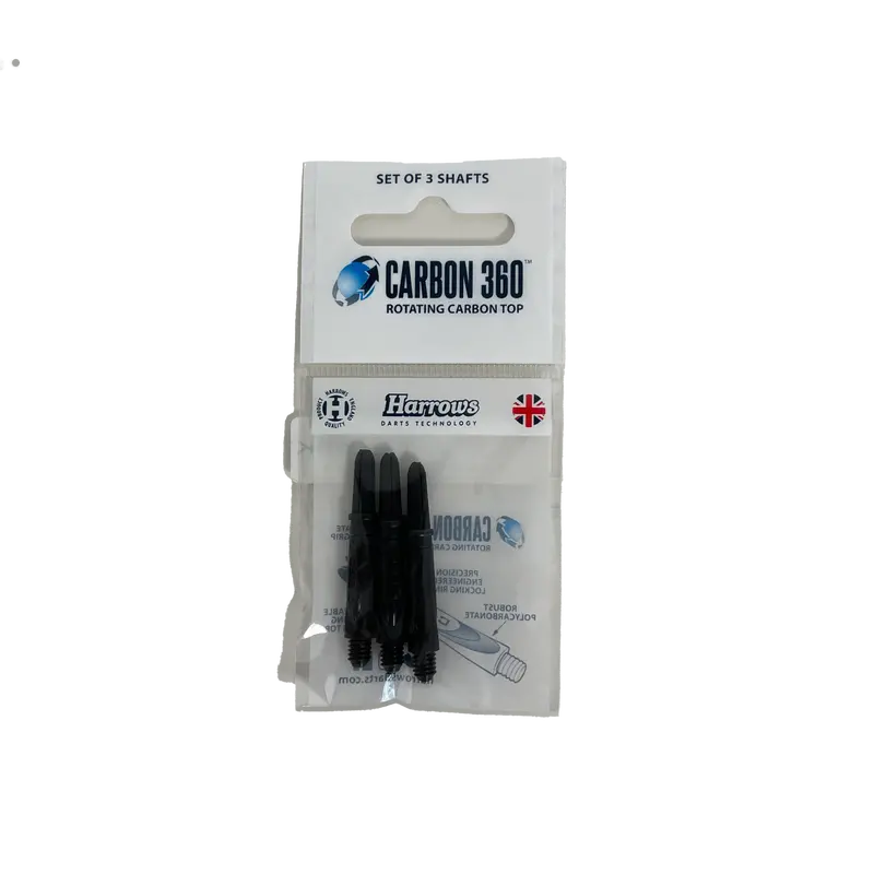 Harrows Dart Shafts Carbon 360 Short - Black 1