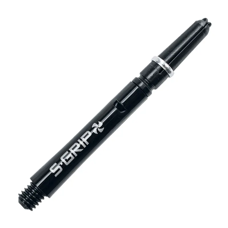 Harrows Supergrip Spin Medium Dart Shaft - Black/Silver 1