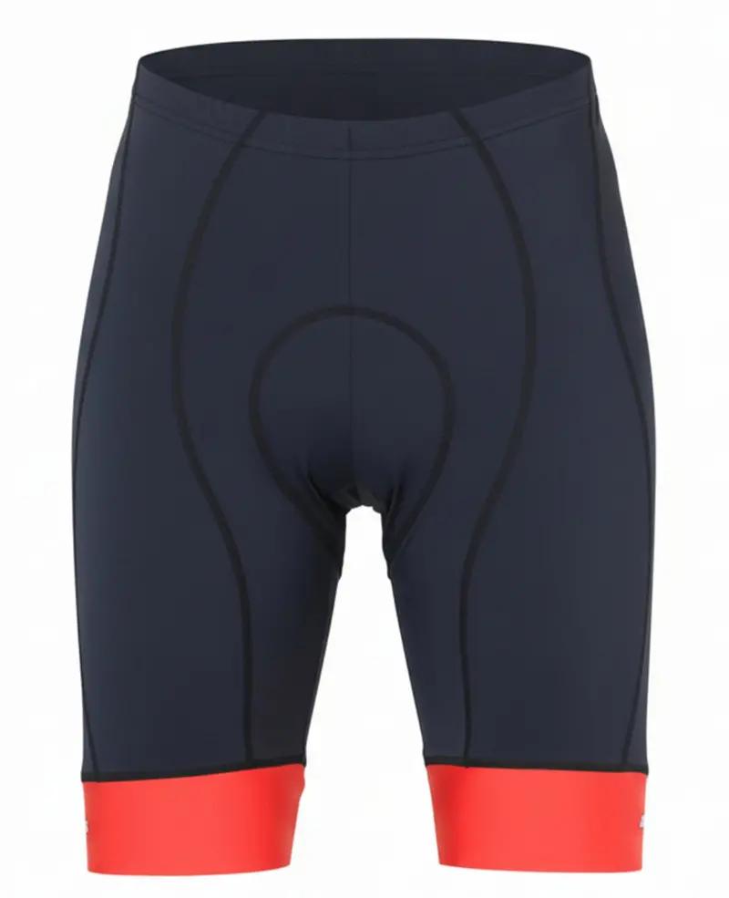Herren Fahrradhose Kurz Radhose Comfort Line Schwarz Rot 1