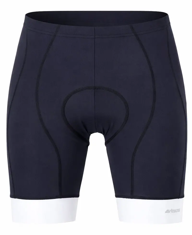 Herren Fahrradhose Kurz Radhose Comfort Line Schwarz Weiß 1