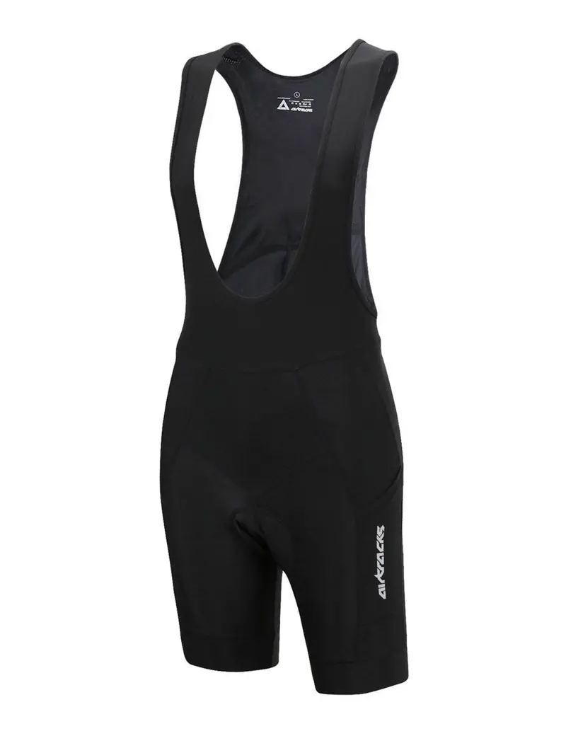 Herren Fahrradhose Kurz Radhose Mit Trägern Trägerhose Kurz Pro Schwarz 1