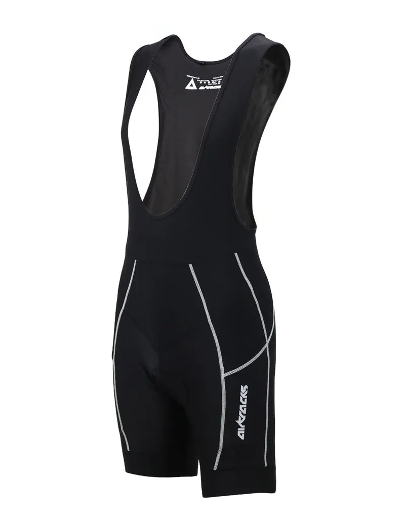 Herren Fahrradhose Kurz Radhose Mit Trägern Trägerhose Kurz Pro Schwarz Grau 1