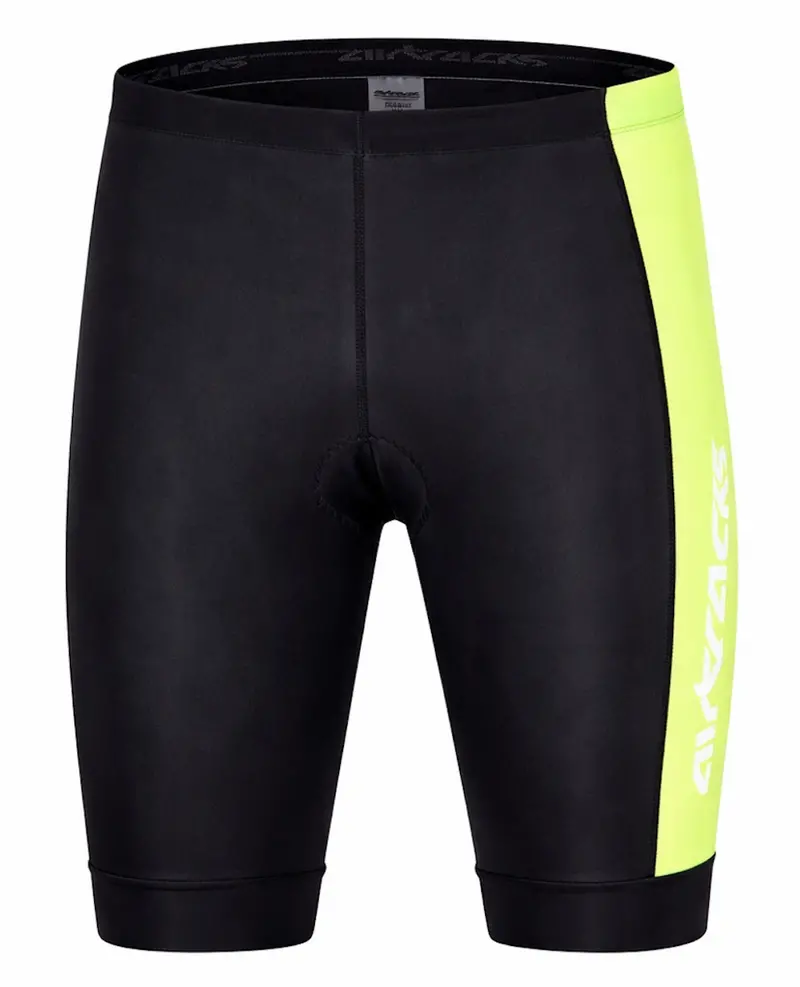 Herren Fahrradhose Kurz Radhose Pro Line Schwarz-Neon 1