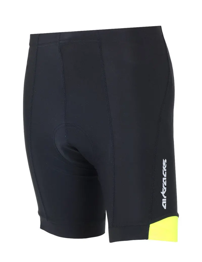 Herren Fahrradhose Kurz Team Schwarz Neon 1