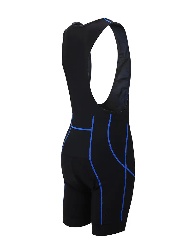 Herren Fahrradhose Trägerhose Kurz Pro Schwarz-Blau Setprodukt 2