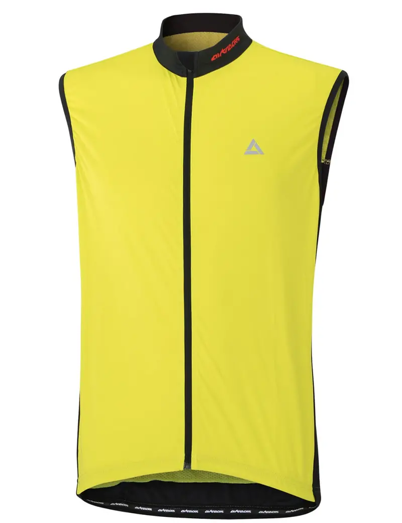 Herren Fahrradtrikot Ärmellos Comfort Line Neon Schwarz 1