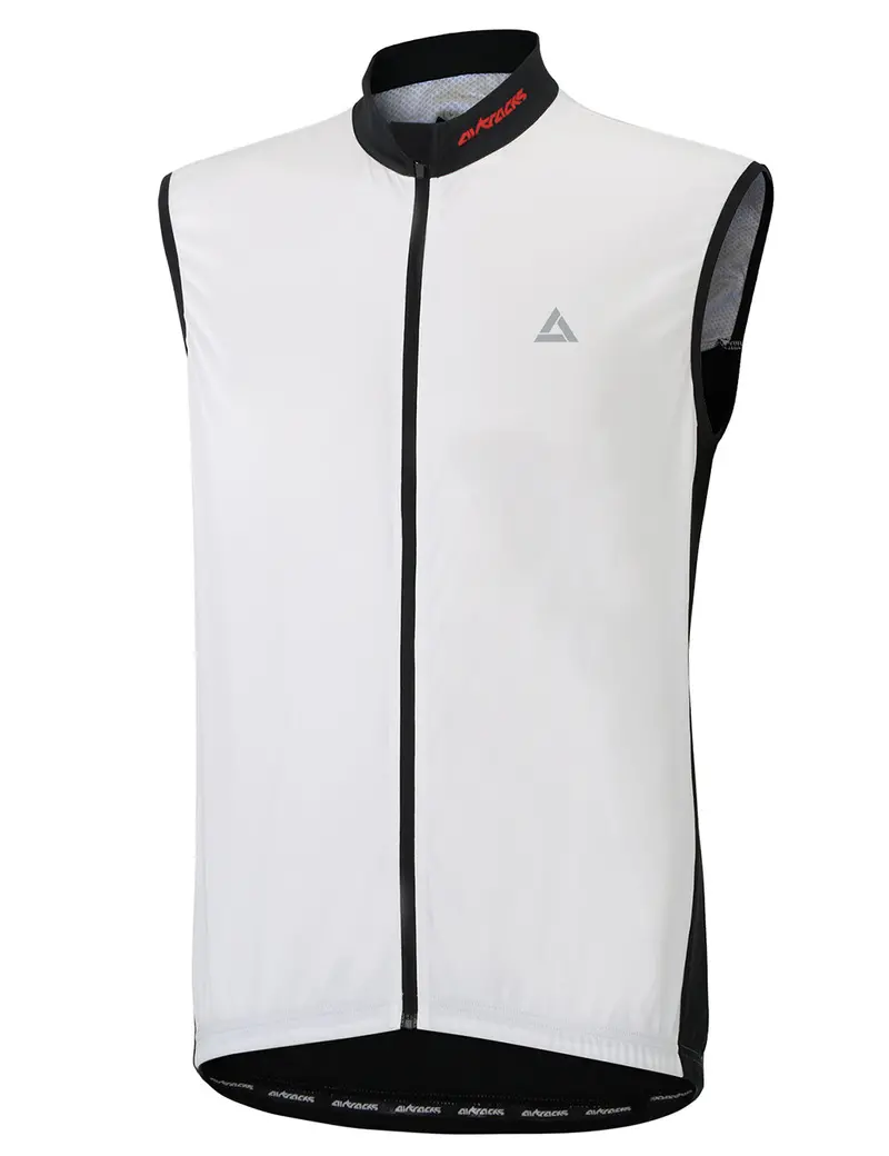Herren Fahrradtrikot Ärmellos Comfort Line Weiss-Schwarz Setprodukt 1
