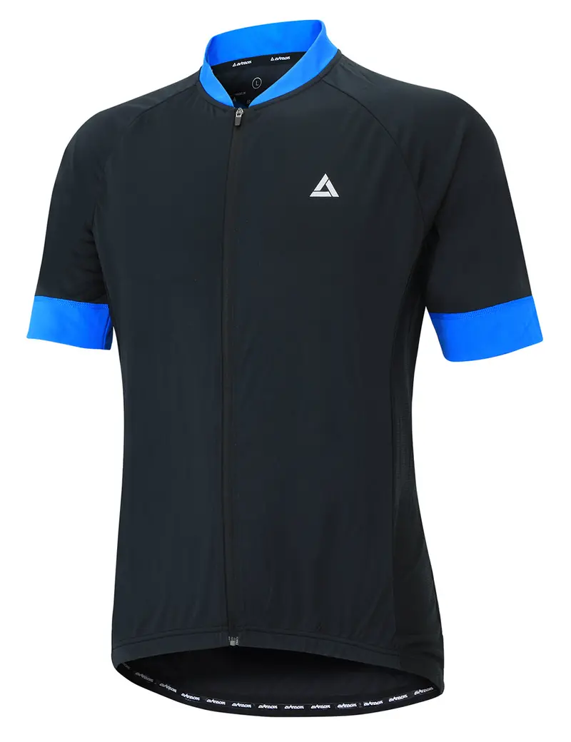 Herren Fahrradtrikot Kurzarm Comfot Line Schwarz Blau Setprodukt 1