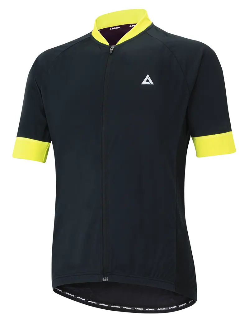 Herren Fahrradtrikot Kurzarm Comfot Line Schwarz Neon Setprodukt 1