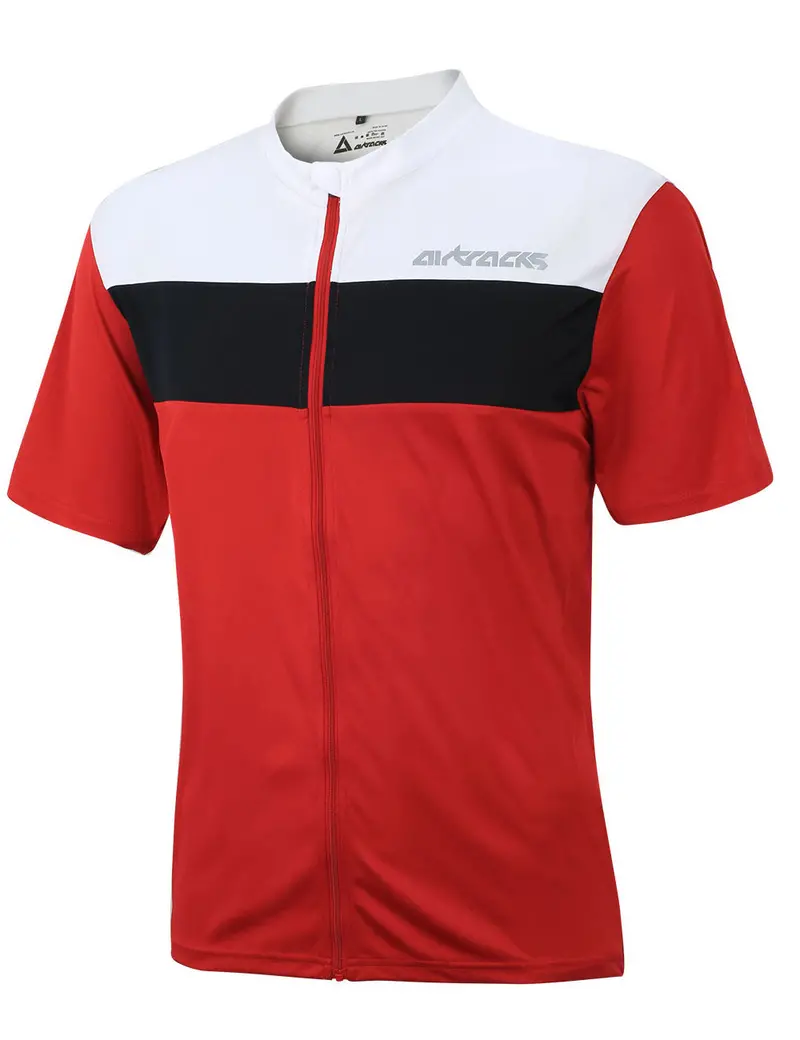 Herren Fahrradtrikot Kurzarm Pro Air Rot Setprodukt 1