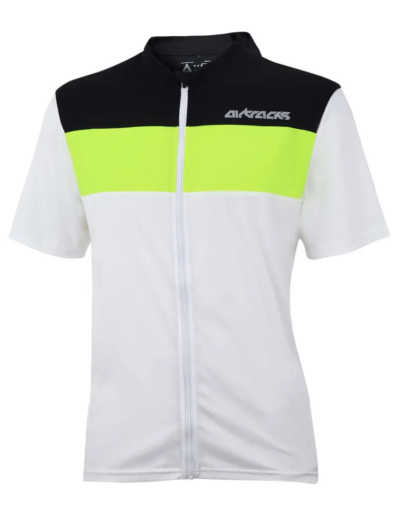 Herren Fahrradtrikot Kurzarm Pro Air Weiss 1