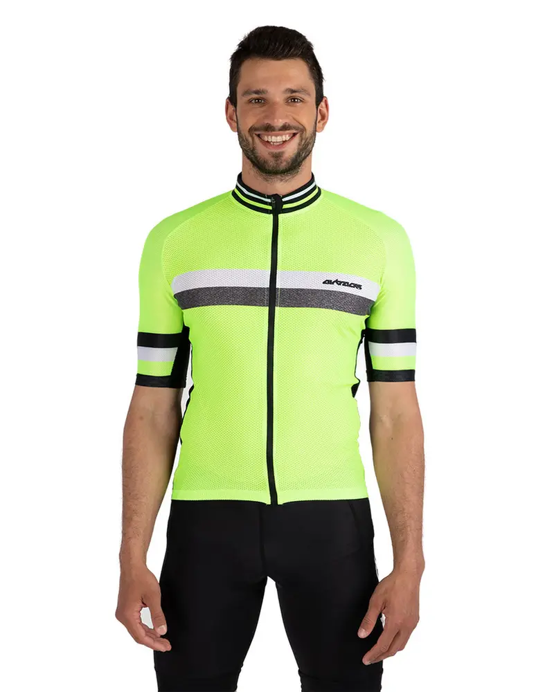 Herren Fahrradtrikot Kurzarm Pro Line Iii Neon-Schwarz Setprodukt 1