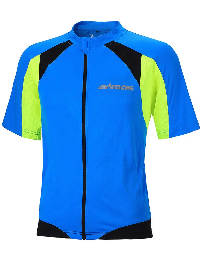 Herren Fahrradtrikot Kurzarm Pro T Blau-Neon Setprodukt 1