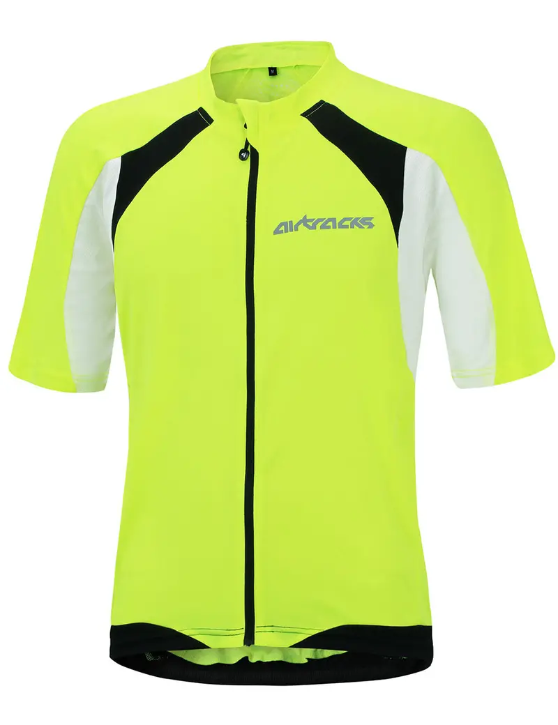 Herren Fahrradtrikot Kurzarm Pro T Neon Weiss Setprodukt 1