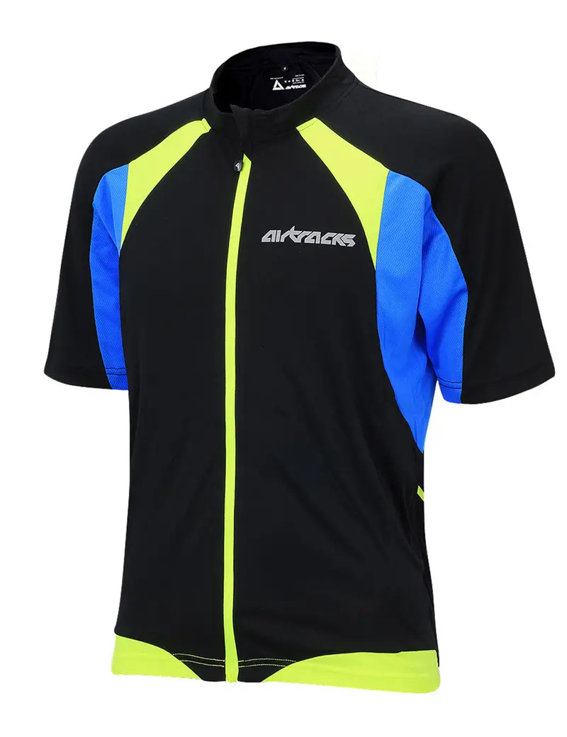 Herren Fahrradtrikot Kurzarm Pro T Schwarz-Neon Setprodukt 1
