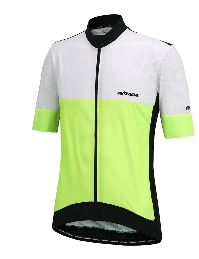 Herren Fahrradtrikot Kurzarm Pro Team Line Iii Neon-Weiss Setprodukt 1