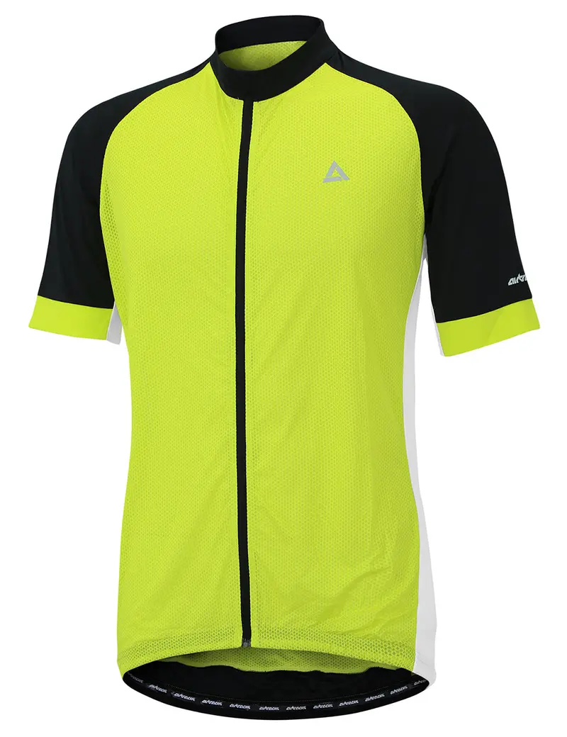 Herren Fahrradtrikot Kurzarm Pro Team Line Neon-Schwarz Setprodukt 1