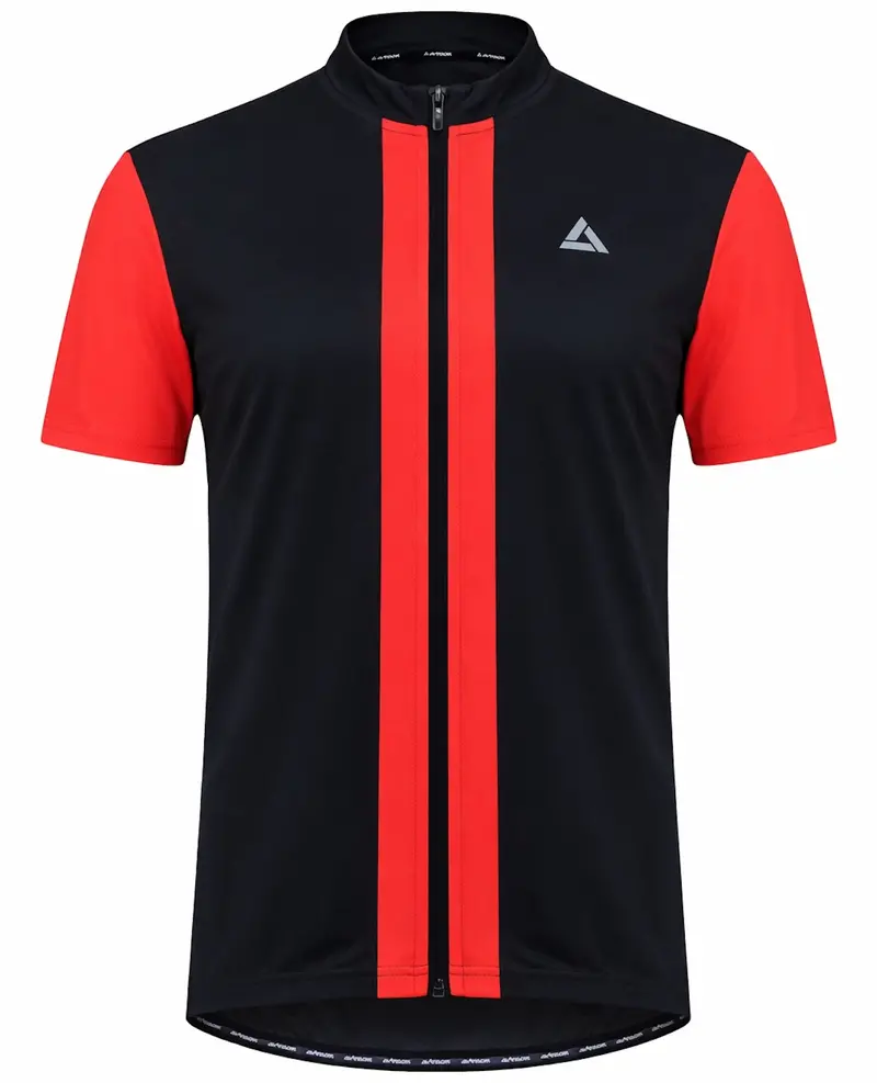 Herren Fahrradtrikot Kurzarm Radtrikot Pro Line Ii Schwarz Rot 1