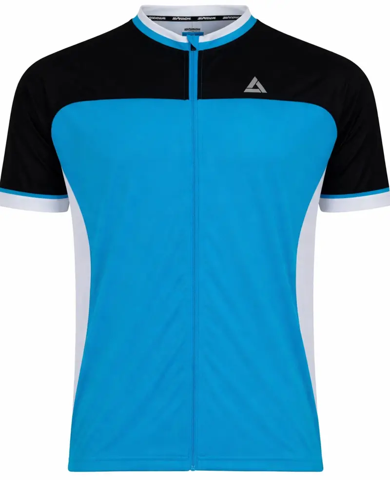 Herren Fahrradtrikot Kurzarm Radtrikot Pro T Ii Blau-Schwarz 1