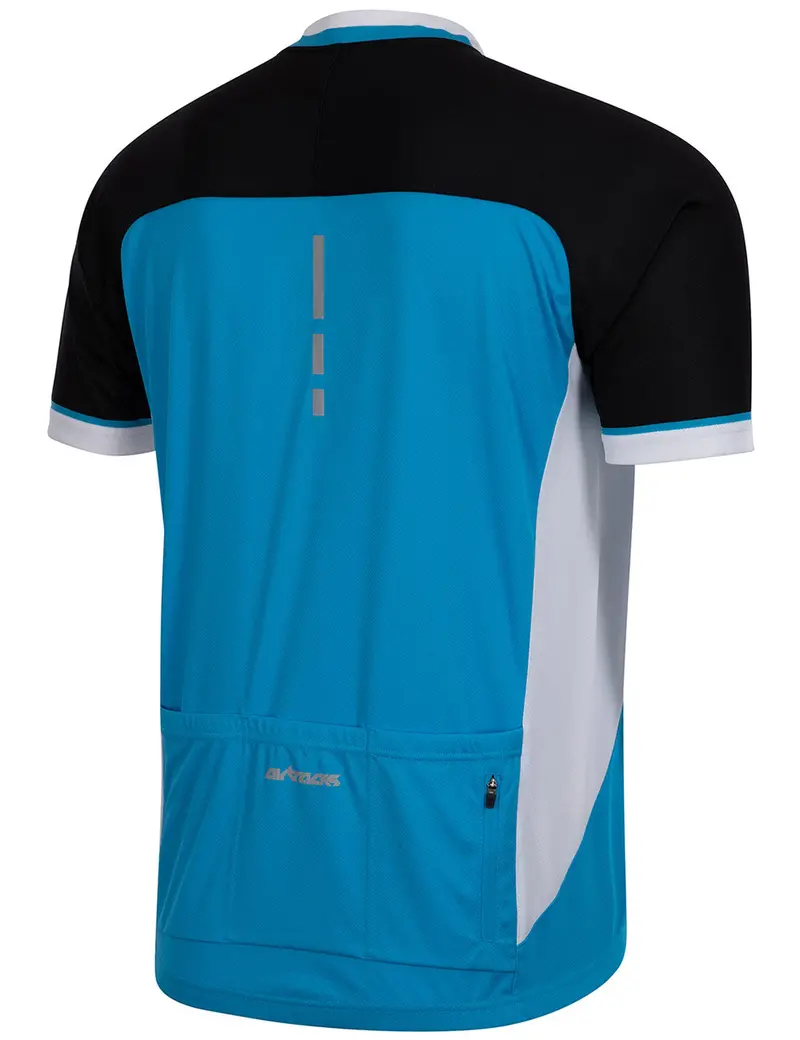 Herren Fahrradtrikot Kurzarm Radtrikot Pro T Ii Blau-Schwarz 6