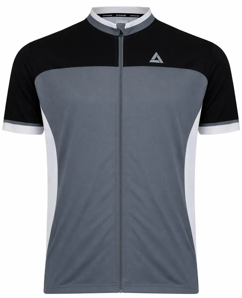 Herren Fahrradtrikot Kurzarm Radtrikot Pro T Ii Grau-Schwarz 1