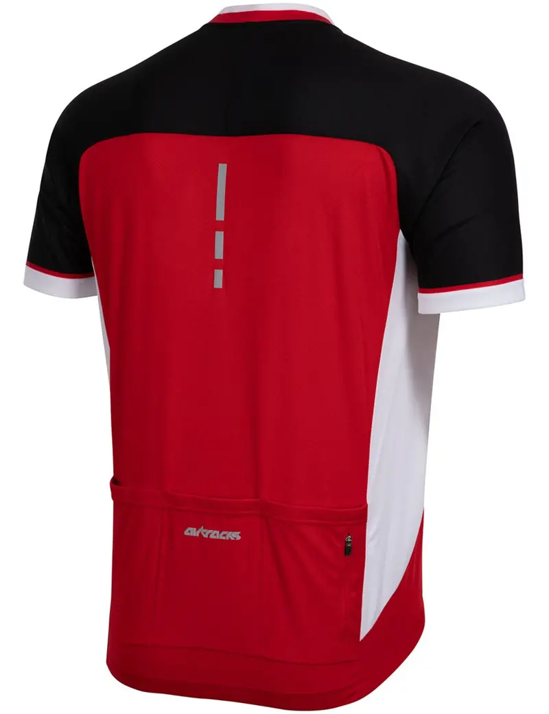 Herren Fahrradtrikot Kurzarm Radtrikot Pro T Ii Rot-Schwarz 3