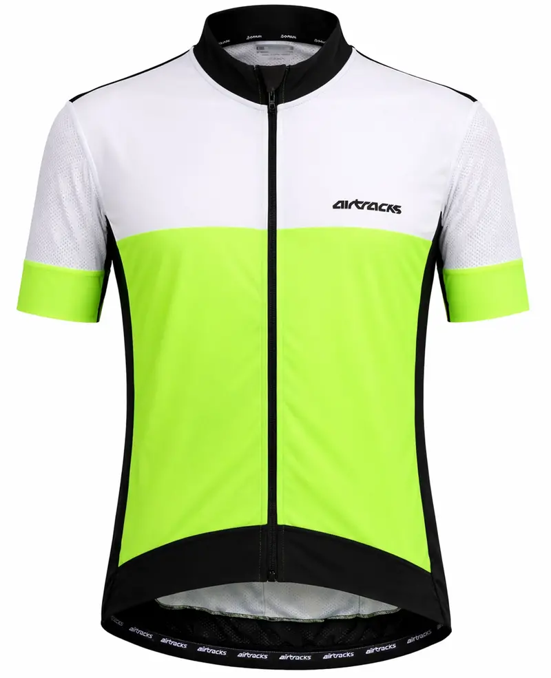 Herren Fahrradtrikot Kurzarm Radtrikot Pro Team Line Iii Neon Weiss 1