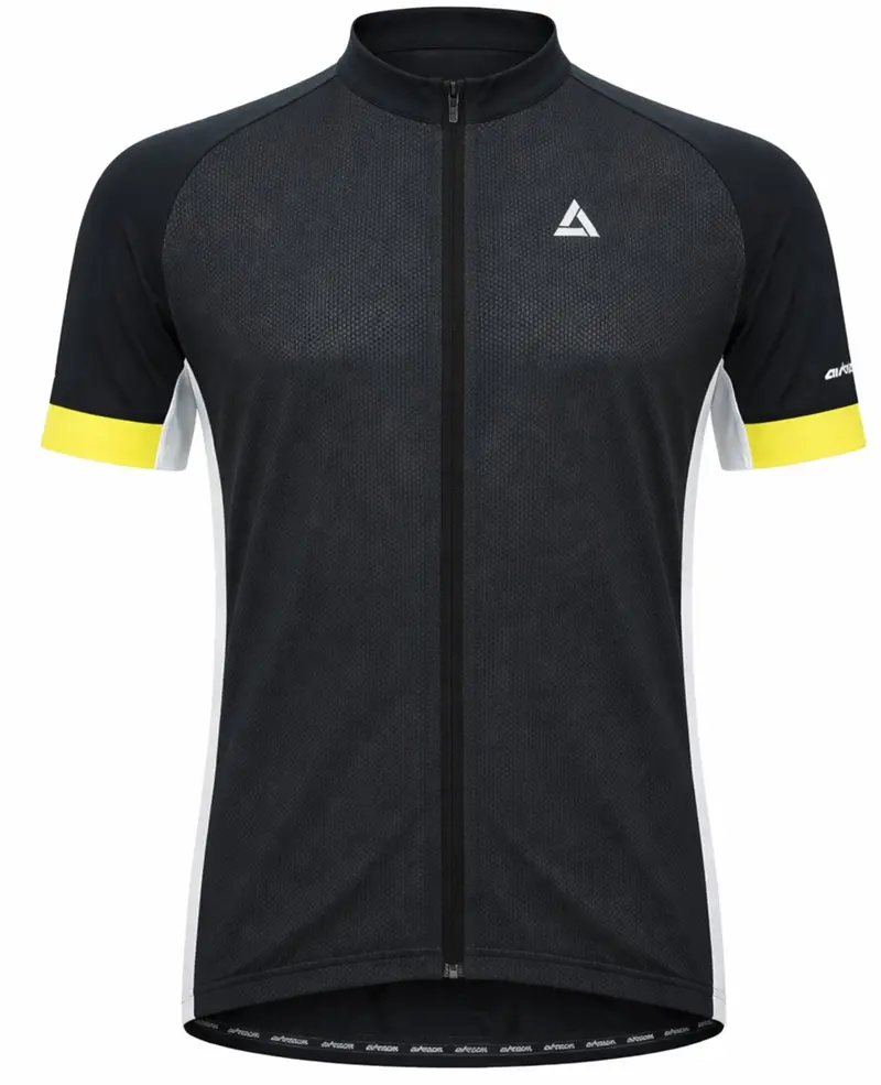 Herren Fahrradtrikot Kurzarm Radtrikot Pro Team Line Schwarz Weiss 1
