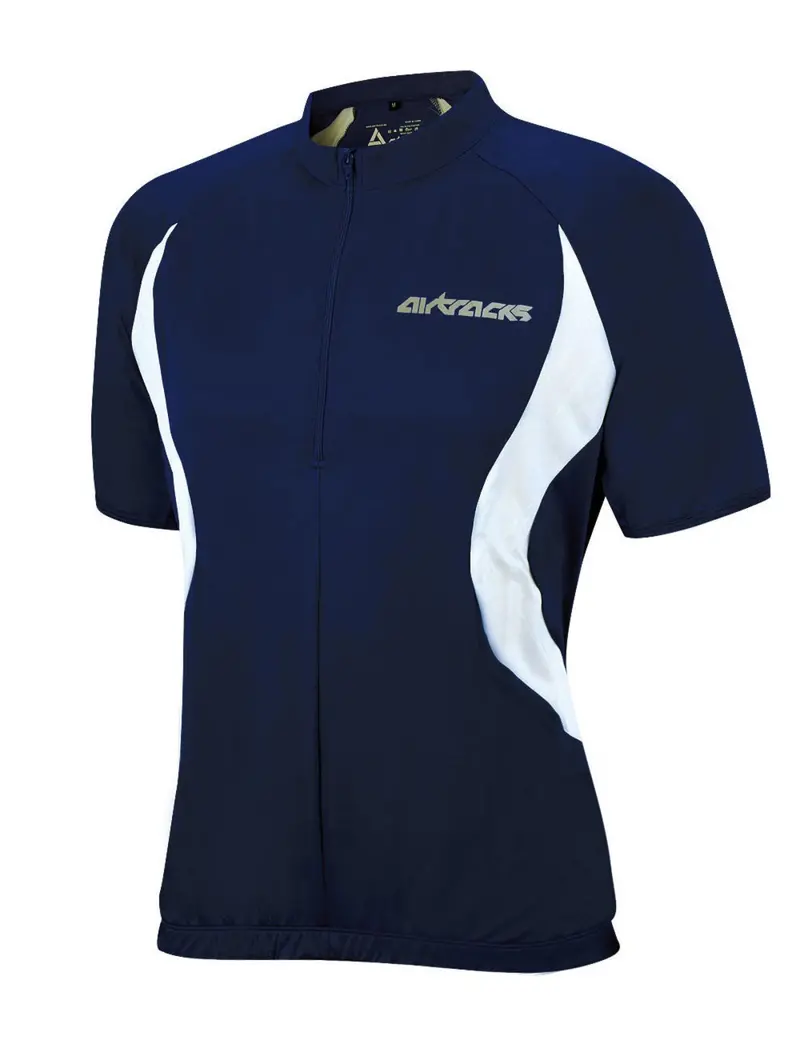Herren Fahrradtrikot Kurzarm Radtrikot Team Navy-Blau 1