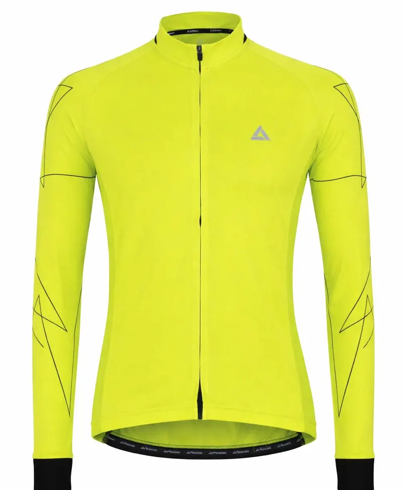 Herren Fahrradtrikot Langarm Pro Line Neon 1