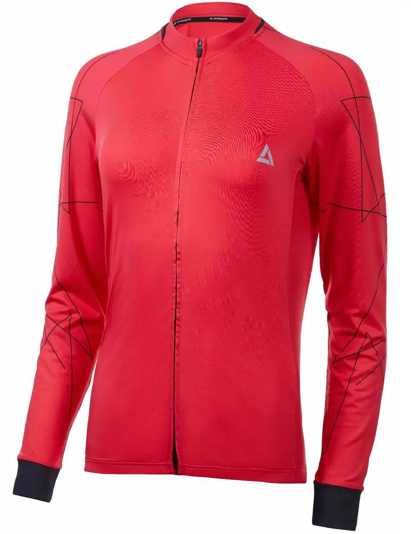 Herren Fahrradtrikot Langarm Pro Line Rot Setprodukt 1