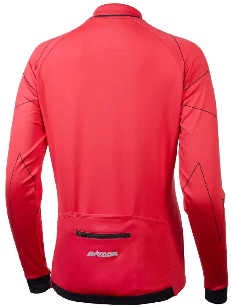 Herren Fahrradtrikot Langarm Pro Line Rot Setprodukt 2