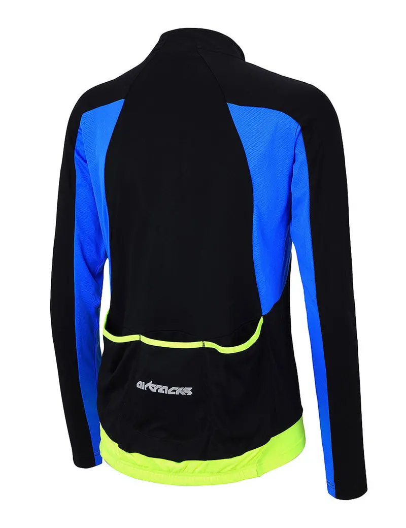 Herren Fahrradtrikot Langarm Pro T Schwarz-Neon Setprodukt 2