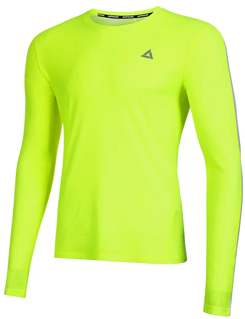 Herren Funktions Laufshirt Langarm Pro Line Neon-Weiss Setprodukt 1