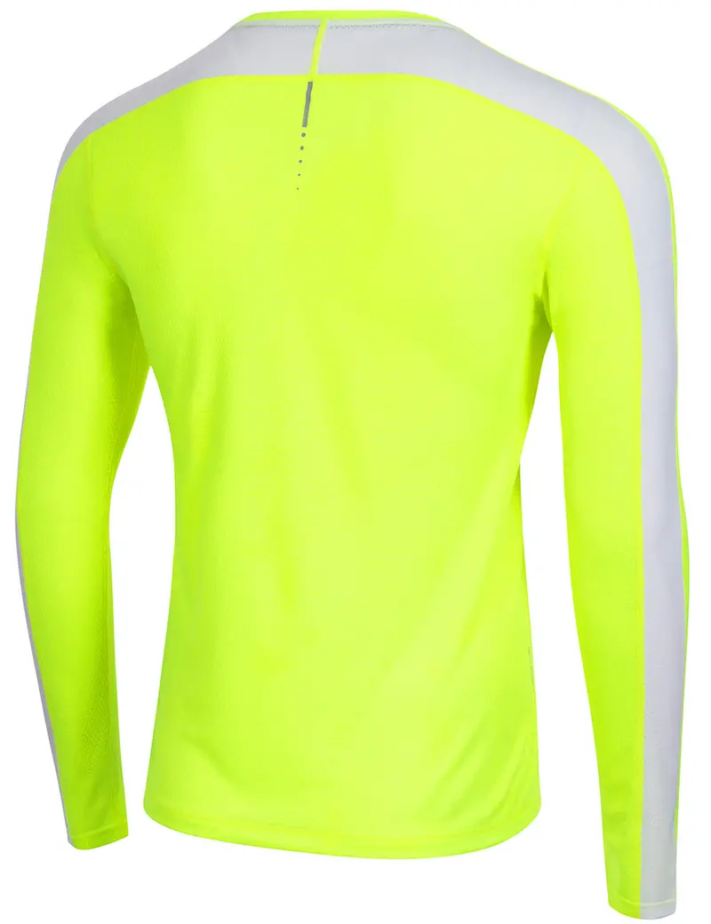 Herren Funktions Laufshirt Langarm Pro Line Neon-Weiss Setprodukt 2