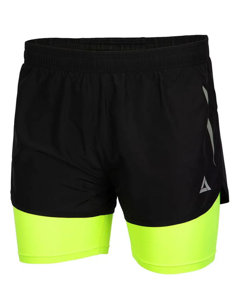 Herren Funktions Laufshorts Pro Line Schwarz-Neon 1