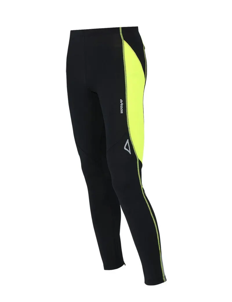 Herren Laufhose Lang Pro Air Schwarz Neon 1