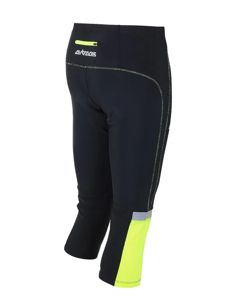 Herren Laufhose Tight 3-4 Lang Neon 2