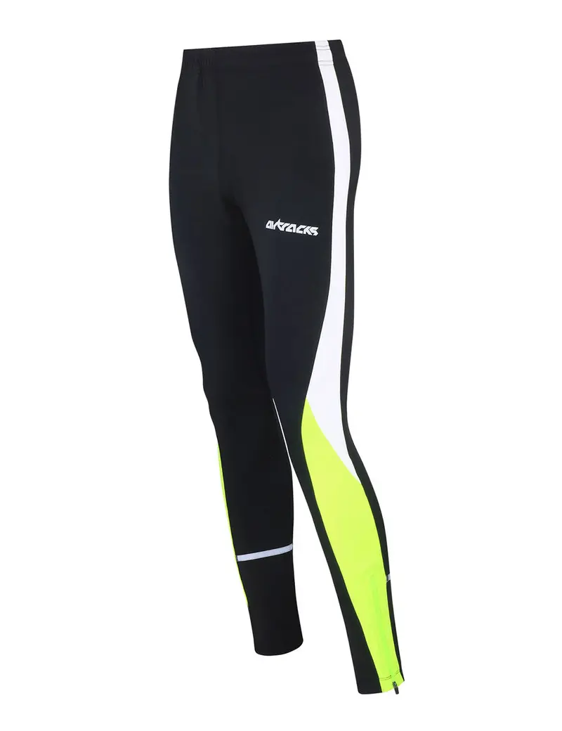 Herren Laufhose Tight Lang Schwarz-Neon Setprodukt 1