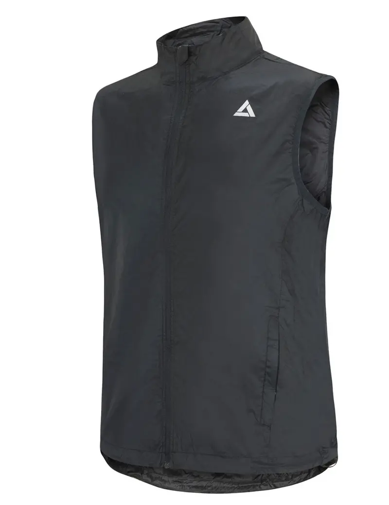 Herren Leichte Windweste Fahrradweste / Laufweste Comfort Line Schwarz Setprodukt 2