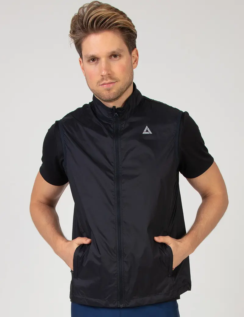 Herren Leichte Windweste Fahrradweste / Laufweste Comfort Line Schwarz Setprodukt 4